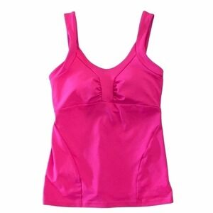 The North Face Swimming Tankini Wide Strap Shelf Bra Barbie Core  Size XSmall